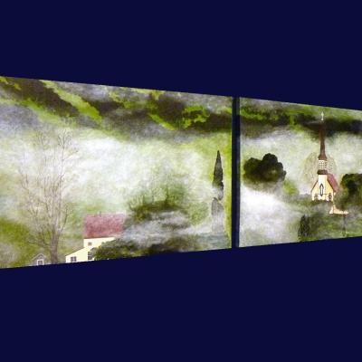 St Josephs Church And Convent At Hiruharama Jerusalem Whanganui River NZ Pam Vernon Artist